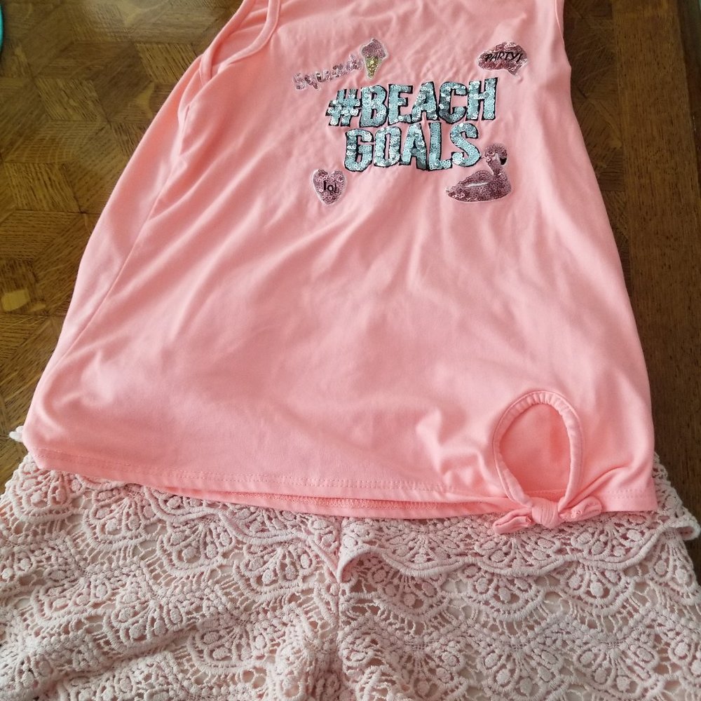 Btween shirt and Justice shorts size 10 girls